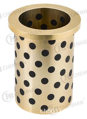 J法F滑B翻边石墨铜套自润滑方兰铜套翻自润边AOL轴承衬套