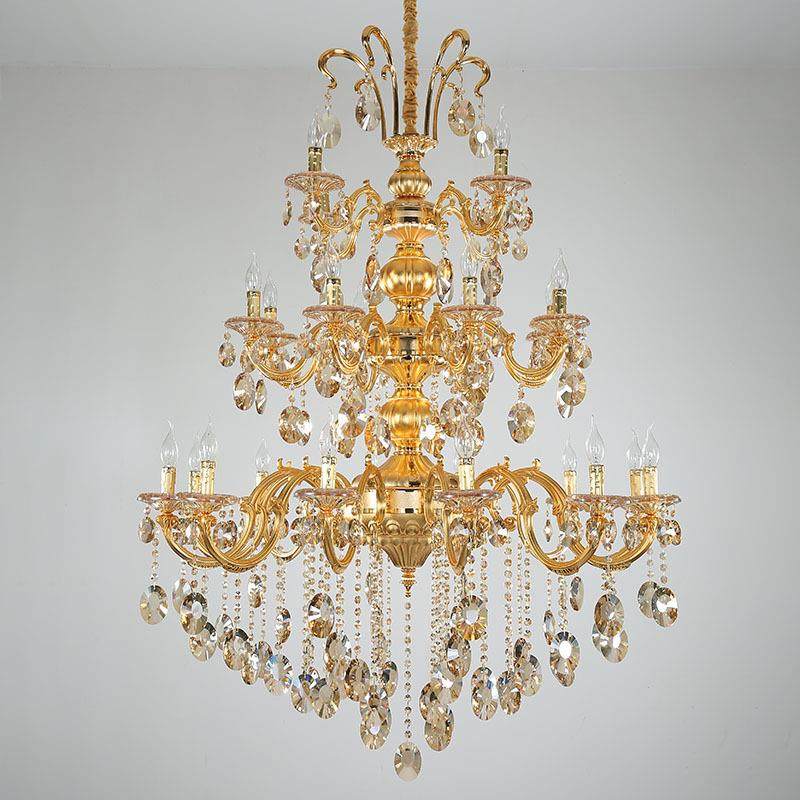 欧式锌合金吊灯客气水晶灯创意大复式楼灯别墅厅大厅灯具大HQ3052,家装灯饰光源,智能吊灯,淘宝优惠券,粉丝福利购,淘宝优惠卷