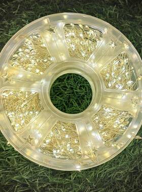 珠2025大灯圣诞装饰灯30米1000灯QUD铜线鞭炮灯树造鞭炮型