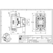 HARTING浩119390061螺116BE亭MC版 面板安装 底座AUQ钉锁扣1xM25