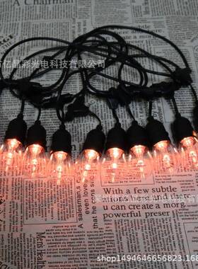 S14灯丝灯泡灯110美v22GHY0v现货外室内装饰彩色带灯英欧插头