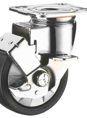 SUO荣C05S-01A4寸带双刹车PA尼P龙工业万向脚轮05S-01A-100-C6向6