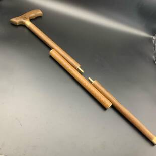 厂家实木拐杖鸡翅鸡翅三节杖三节可拆卸手便携登木人山杖老红木拐