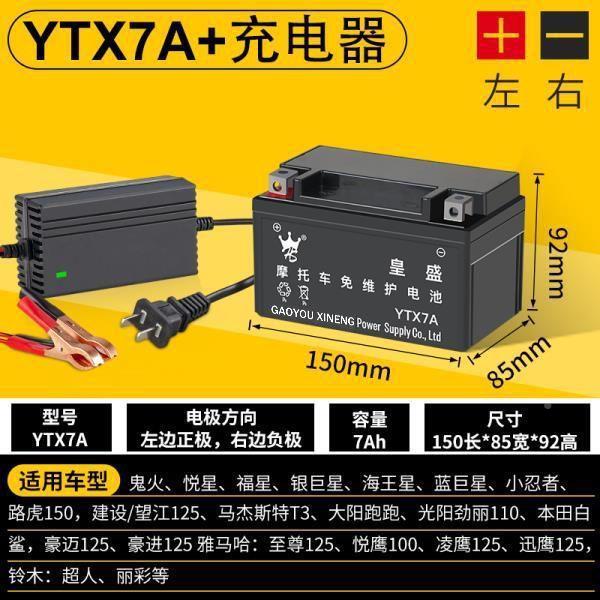 板高骑鬼火跨踏12N565L弯梁摩托车电瓶YSTX7A-B电池