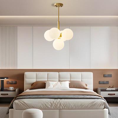 奶油客厅吊灯法式简约泡泡灯主室灯lo卧小f72518t公寓户型楼梯吊