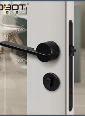 合金室内锌门PBT-536锁卧室房门锁磁吸音房门锁灰色分体间门静锁