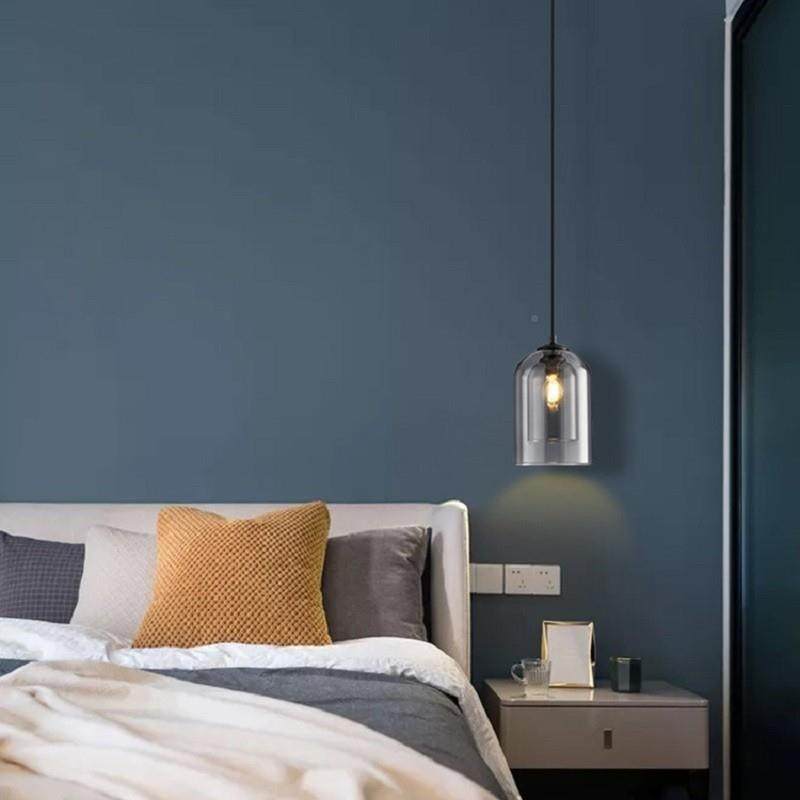 北欧简约现创意个性轻奢床755餐头厅饭代厅咖啡厅网红ins玻小吊璃