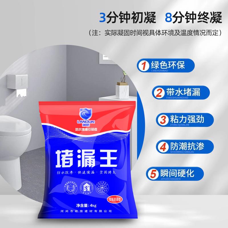 水不漏堵速型凝堵漏王20g大袋k卫生间裂缝防水漏灵快干水泥速凝型