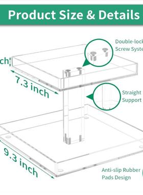 亚克力透收盒明浴室台面纳物梳70918妆台托盘化妆储架