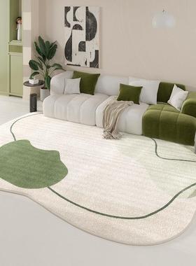 地毯客厅202新款沙不茶几毯卧2室ins风床边毯XSYR-CY0发绿色异形