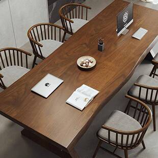 办新中式功实木茶桌全套简台约家用夫EUV茶几公室原木自然边茶茶