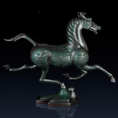 铜马摆件马踏燕铜奔马摆件MA-903马客到成功厅家飞居办公艺室饰品
