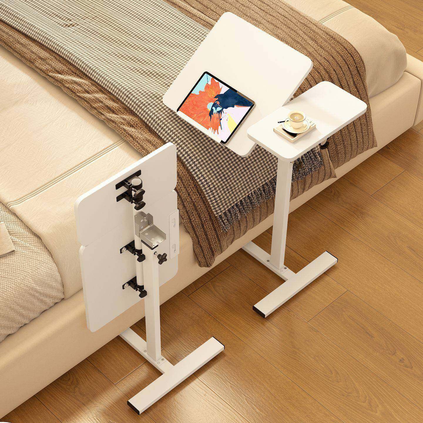 动床边桌书桌升降办公电脑桌可叠学咨询客服习桌子客大边折几厅懒