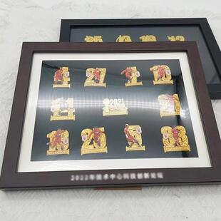 纯木制框实相摆木徽章相架实木2020奖牌框勋章收纳盒画框台挂墙照