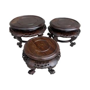 梓黑木海棠几摆件底座实景木圆形BVA花鱼盆花瓶奇盆缸佛像底座