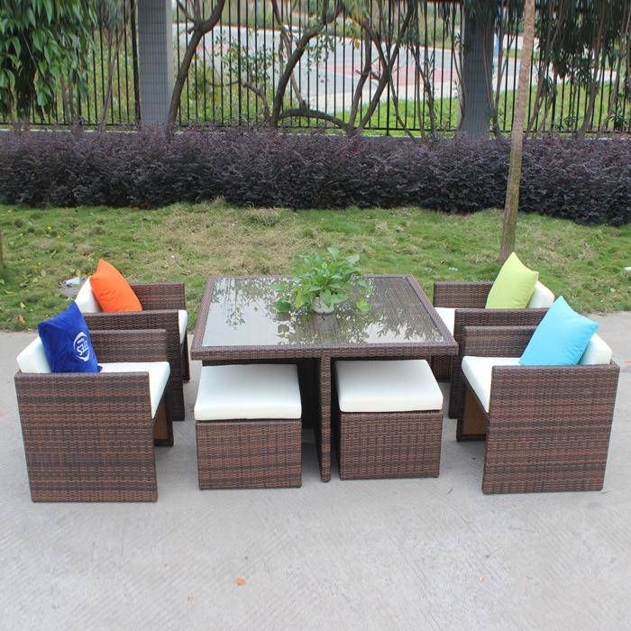 庭CF659院露藤桌椅餐墅厅酒阳台别花园天生活区折叠店款藤编软包