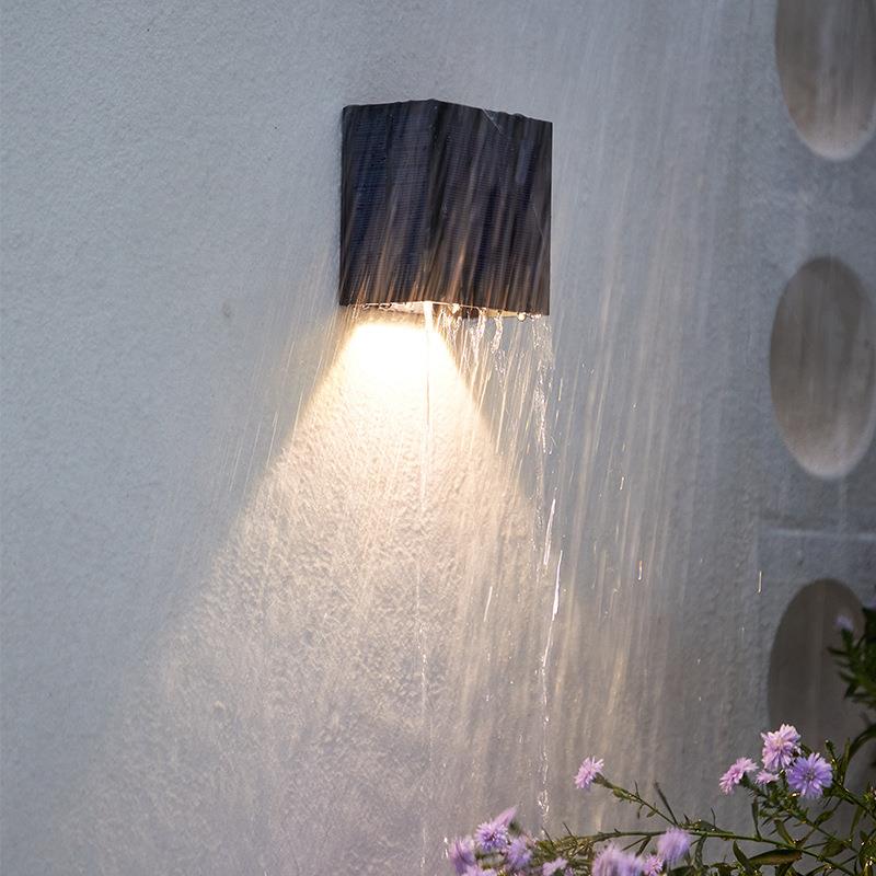 阳能灯户外楼梯墙壁防水洗壁墙灯别墅花园庭太院布置小四方招壁装