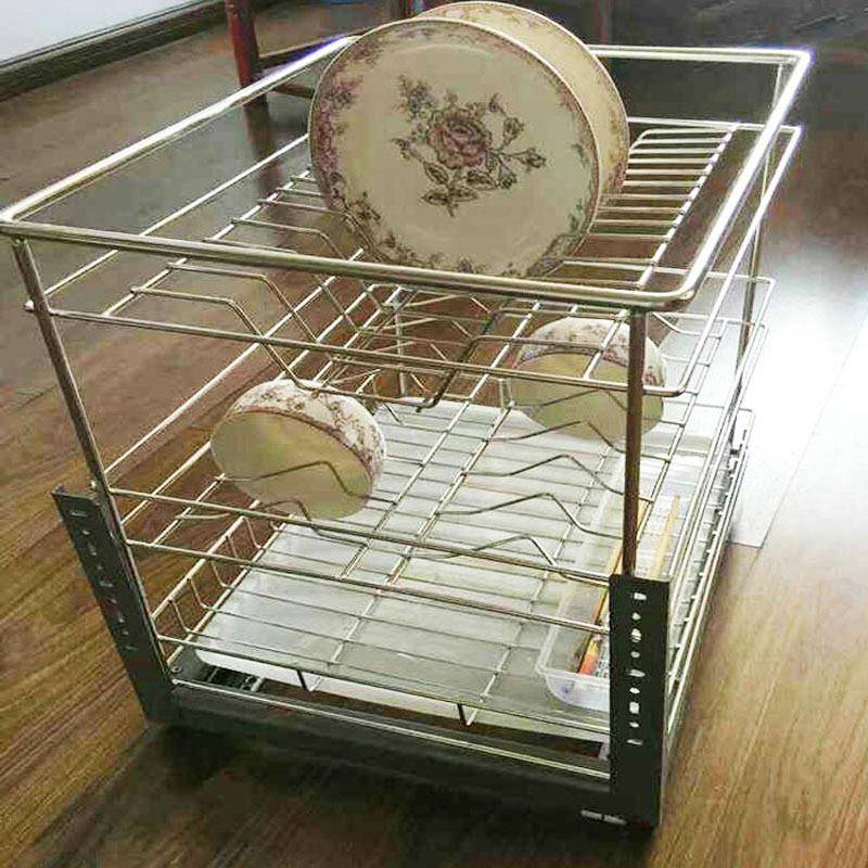 配套柜体篮三碗777层碟小不锈钢厨房置物架橱柜拉篮阻尼送筷子架