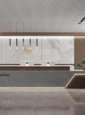 大大气公司酒店前台5646店待台店铺收银台接民宿饭收银台吧台理石