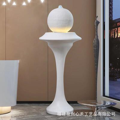 式欧落地流水招财摆件循环室内假山关水景观客厅玄店NEP铺水开业