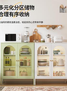 铁艺收铁纳20106柜钢制家用落地门皮柜尘多防层储物柜客厅厨房餐