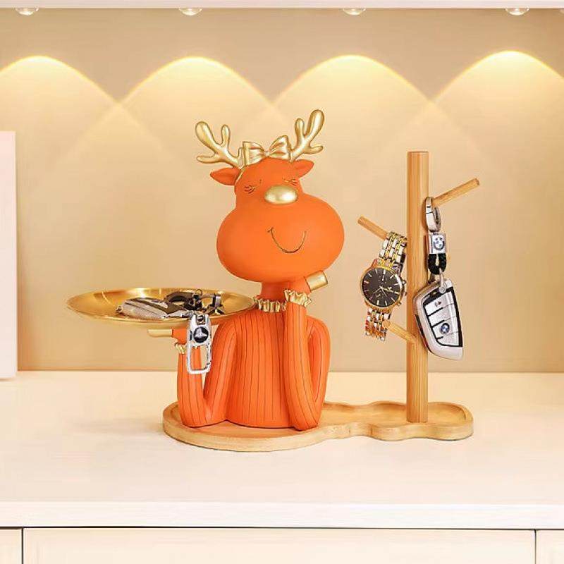 轻奢鹿托盘客居钥厅鞋柜乔迁新礼品门口入户收匙纳玄关桌nWhJSlKp,家居饰品,落地摆件,淘宝优惠券,粉丝福利购,淘宝优惠卷