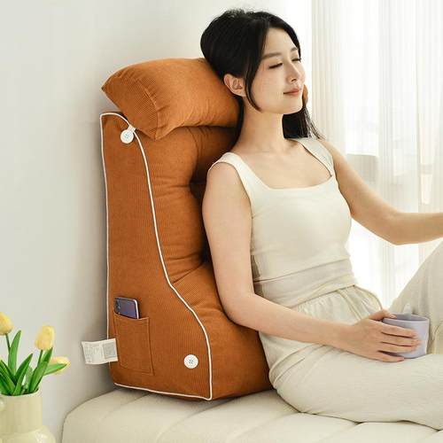 JFK床头靠垫床上靠枕书多功能靠垫抱枕沙发大背护颈护腰部支撑看