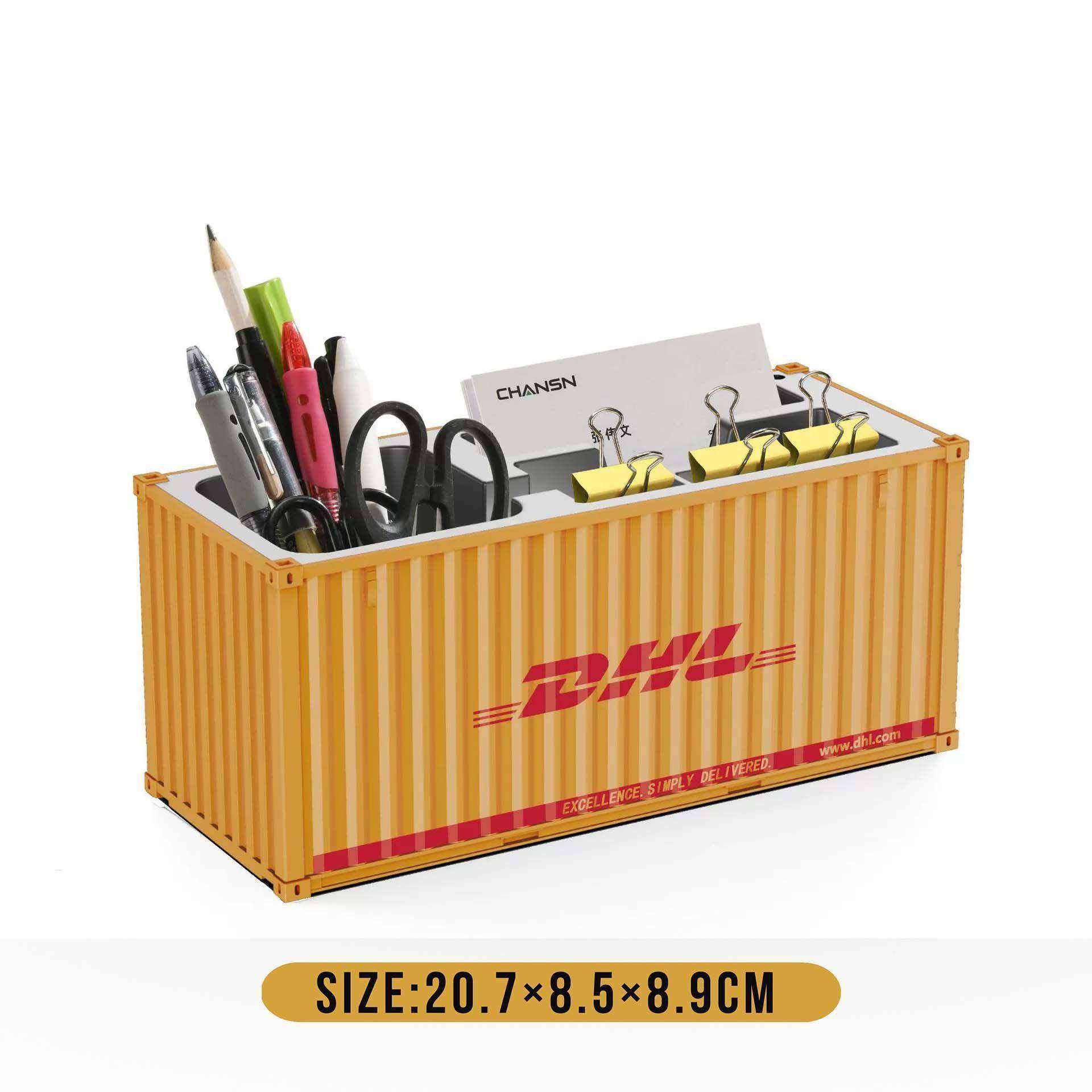 仿:30真集装箱模SNB8货型柜爆款名1片笔筒收纳盒物流海运礼品可印