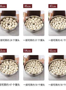 加厚GVH锈钢蒸笼家用农不村屉锅大笼蒸锅商用多层大号蒸格蒸屉