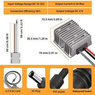 12V24V转57047V45A电源转换器12转器5.7V升压10-30V转V57V4.5A电