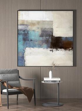 绘蓝色抽喷画简EM-1656约抽象画酒厅店客入户玄象关装饰画背景墙