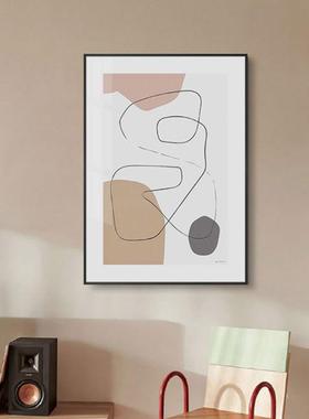 抽象厅装欧B-796饰画走廊餐厅橙色画现代简约大北尺客寸卧室挂画