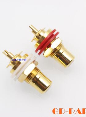 EIZZ AEZ-102响磷青铜镀金音EIZZ\/艺R插头 AV音频功放莲花母座 C