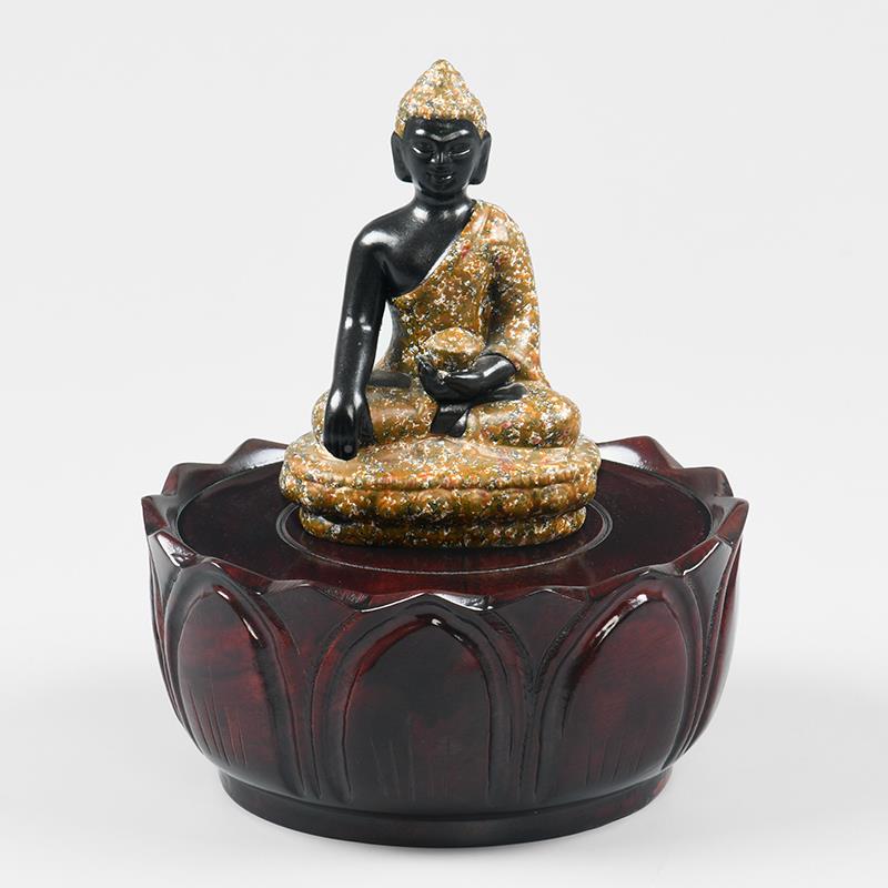 实木古形圆莲花台红木像供奉台观音菩萨底2020023座董奇石雕刻托