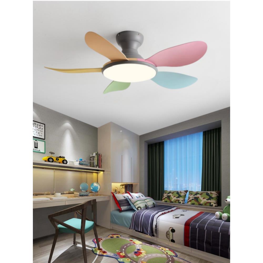 0OPQ25新款风扇灯卧室儿房吊扇灯餐厅灯扇一体灯电扇灯带风童扇2