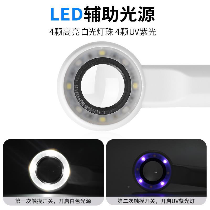 U充SunFire/SB60倍K9玻璃镜手持便携式高清放大镜4鉴定玉石电钱币