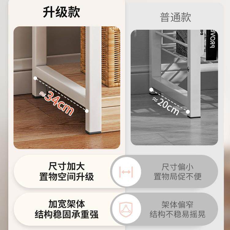 书房物架落W98B地家用铁艺书架层收纳储物架木简易钢多置层墙多边