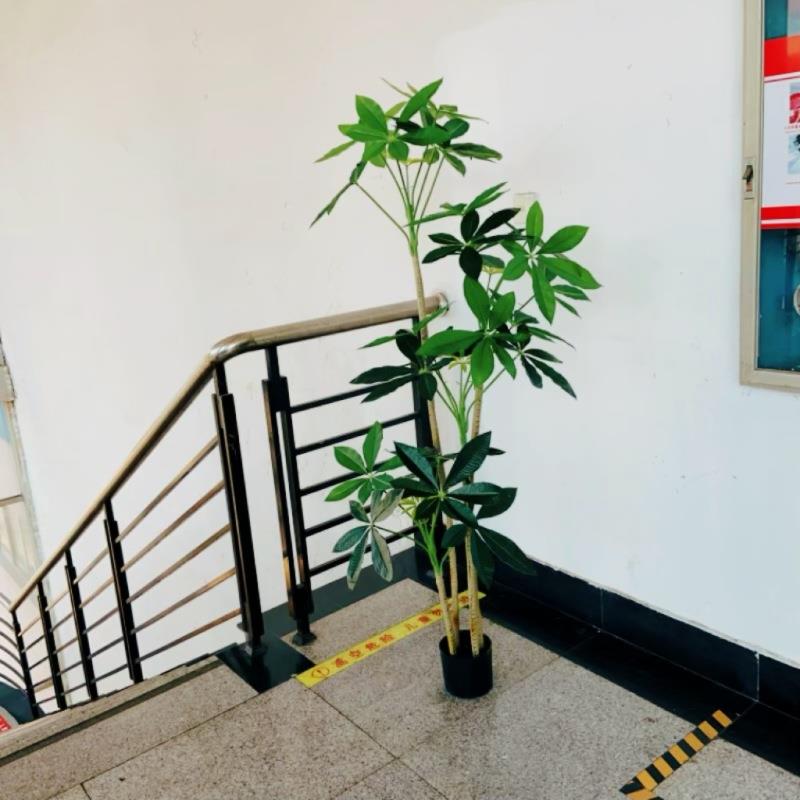 个性假树发HWV财树招财树盆栽植仿真具树轻奢客厅装物饰景道摆造