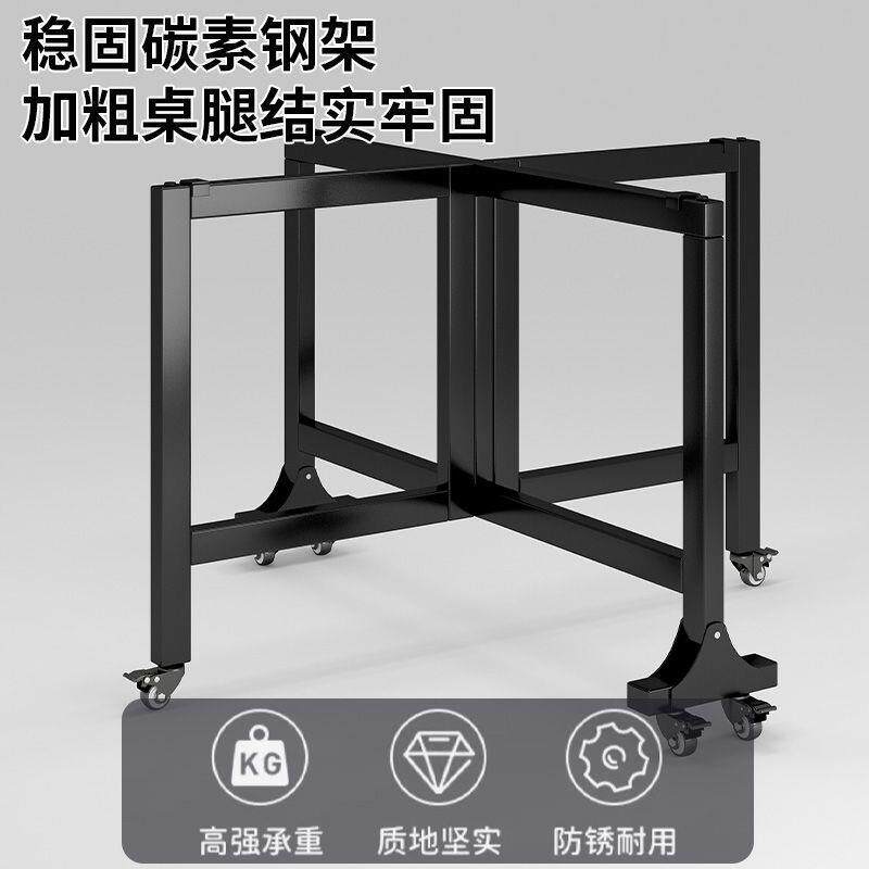 折叠AOG叠能型餐桌家用小户多功移动客厅出租屋简易折带轮免安装