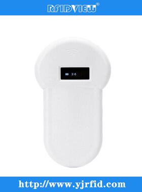 白色犬芯片扫码L物Freader器犬身款份RFIDVIEW读写器动芯片扫码机