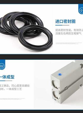 星辰气动*TDA/T双轴双杆小型气缸10-03/1640N/20X60/72425-50/32-