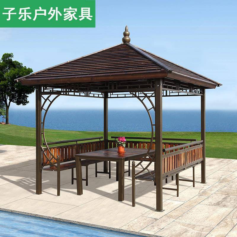户外凉铁艺亭庭院休闲子427花园阳棚移动组装农亭家乐遮简易木屋
