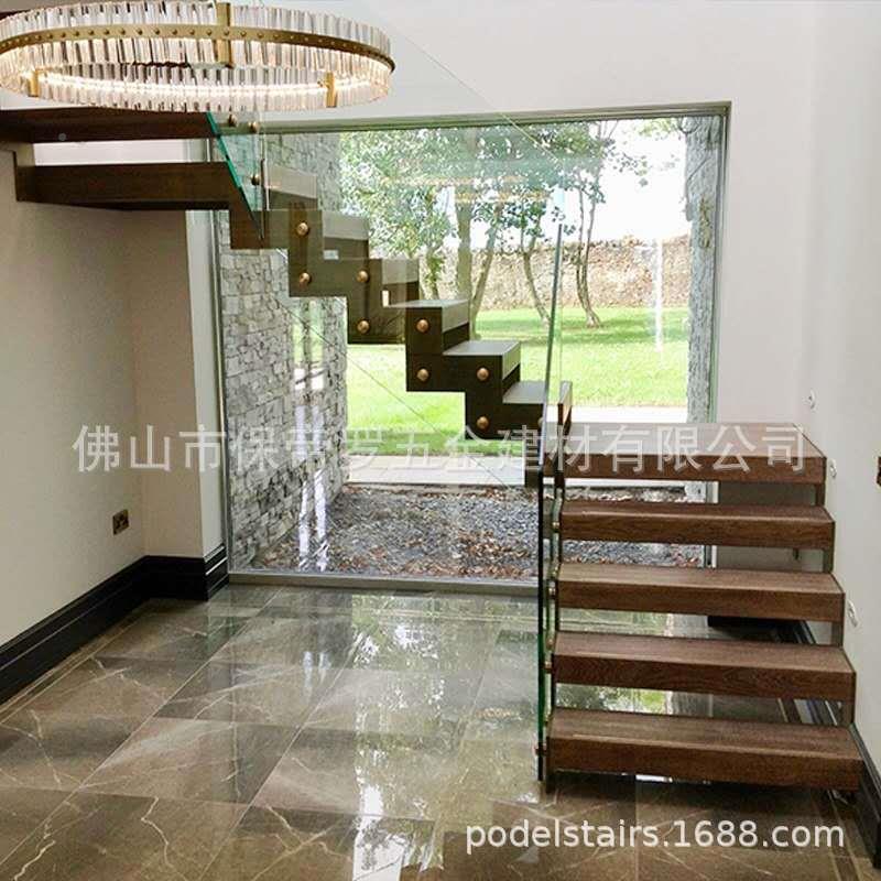 304不锈FIC钢微弧镜面璃梯型钢化玻玻璃栏杆扶手楼护栏