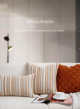 厂橙色荷兰绒JY639-JY编织系列客厅沙发抱枕软装时尚色枕靠套家配