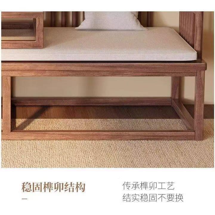 简约SUA木罗汉床小户型家用床榻客沙发床新中式现代贵厅妃实床躺