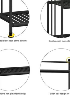 5层金属植yaaa019物支架铁盆架储架物,花盆花示架室内和室外展收