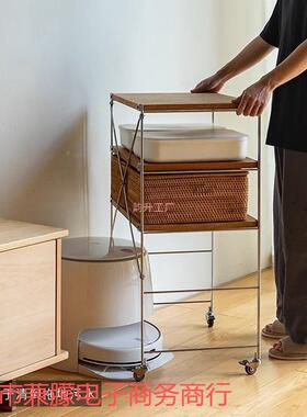 日式置物架客地厅收架落多功能物家用储展示书架扫地机器HIC人置