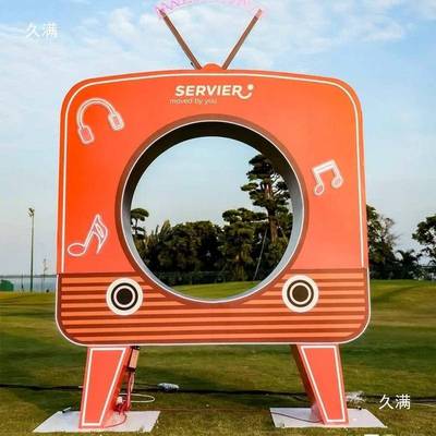 大型月亮陈椅t$*&loj#景观座装置装网红打卡海边大型户外景区营饰