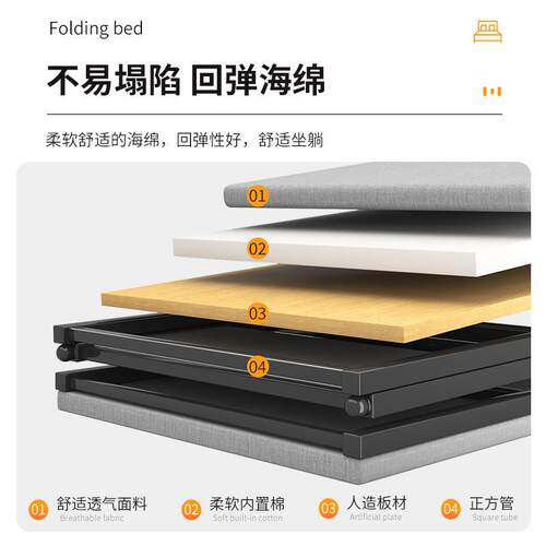 折叠床单人床米发租房成人出午睡沙床一硬板床宿舍OFY简易公室