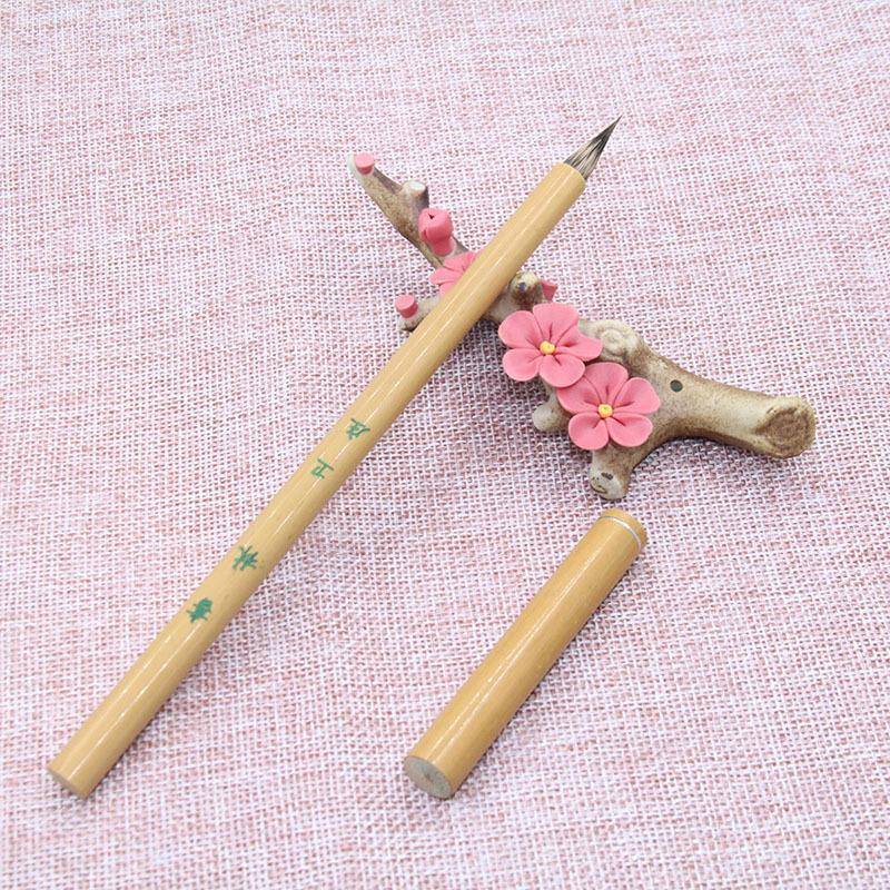 见描述出锋2.2cm纯簪紫小楷毛笔作专业水毫彩画书法创花蝇头用